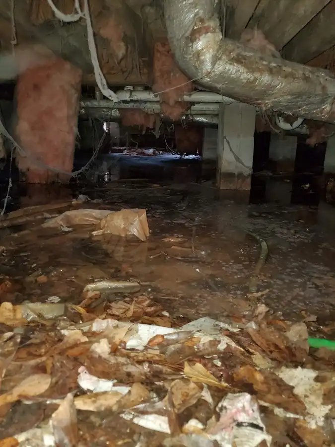 Crawl space flood assessment for Commercial Water Damage Restoration in Fort Payne